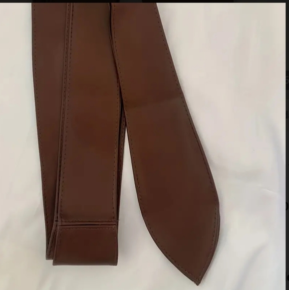 Boho Leather Waistband/ Wide Bowknot Belt - Picture 2 of 7